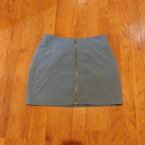 Dusty blue zipper skirt